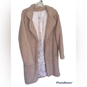 Pink fuzzy Camisa cardigan